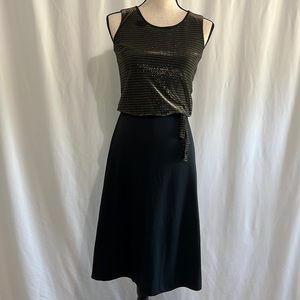 60s Vintage Darling Debs By Ruth Eib of California Black & Metallic Stripes